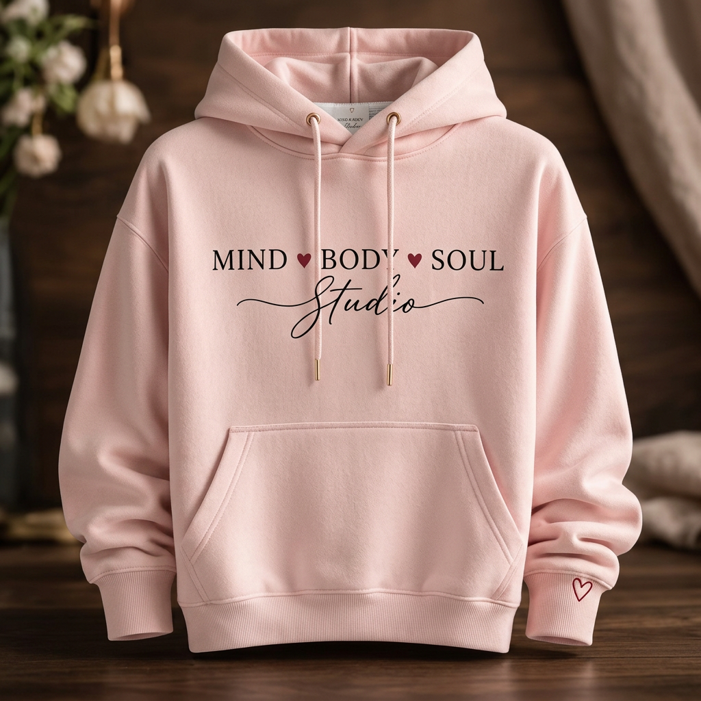 Signature Hoodie — Light Pink
